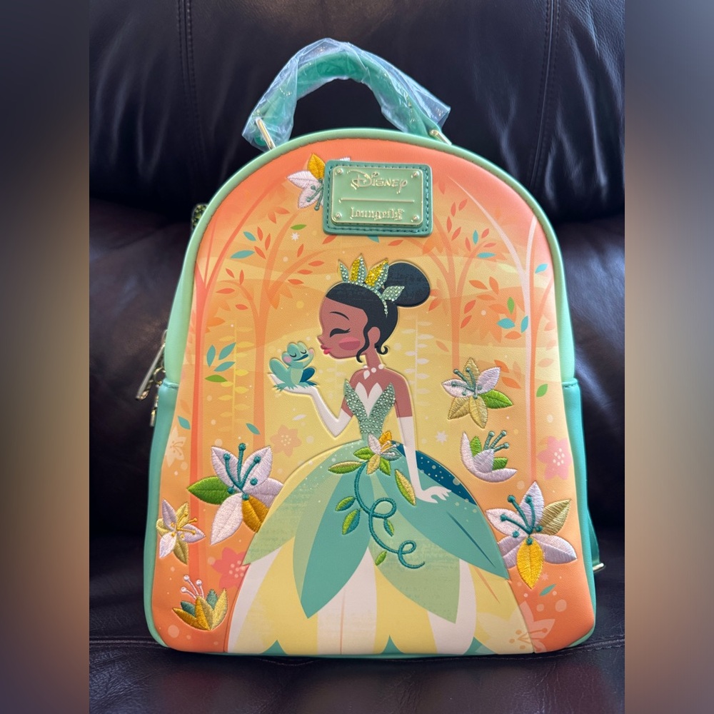 Disney Loungefly Princess and Frog Tiana Mini BackpacK NWT OOAK Rare